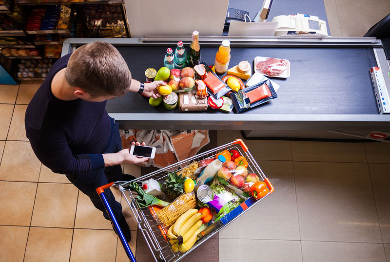 Man buying shopping